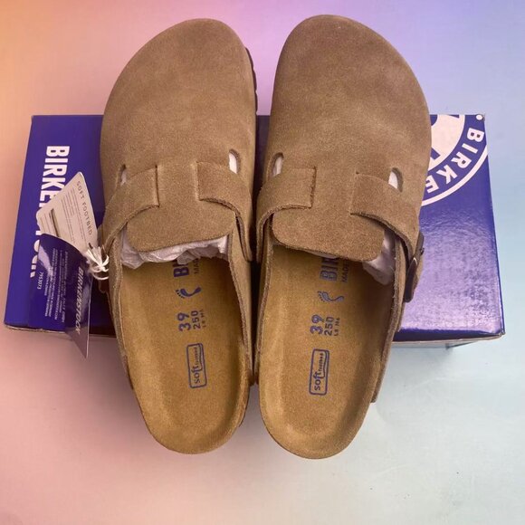 Birkenstock Boston Soft Footbed Sandals: Adjustable Suede Comfort (Narrow Fit) - Picture 3 of 5